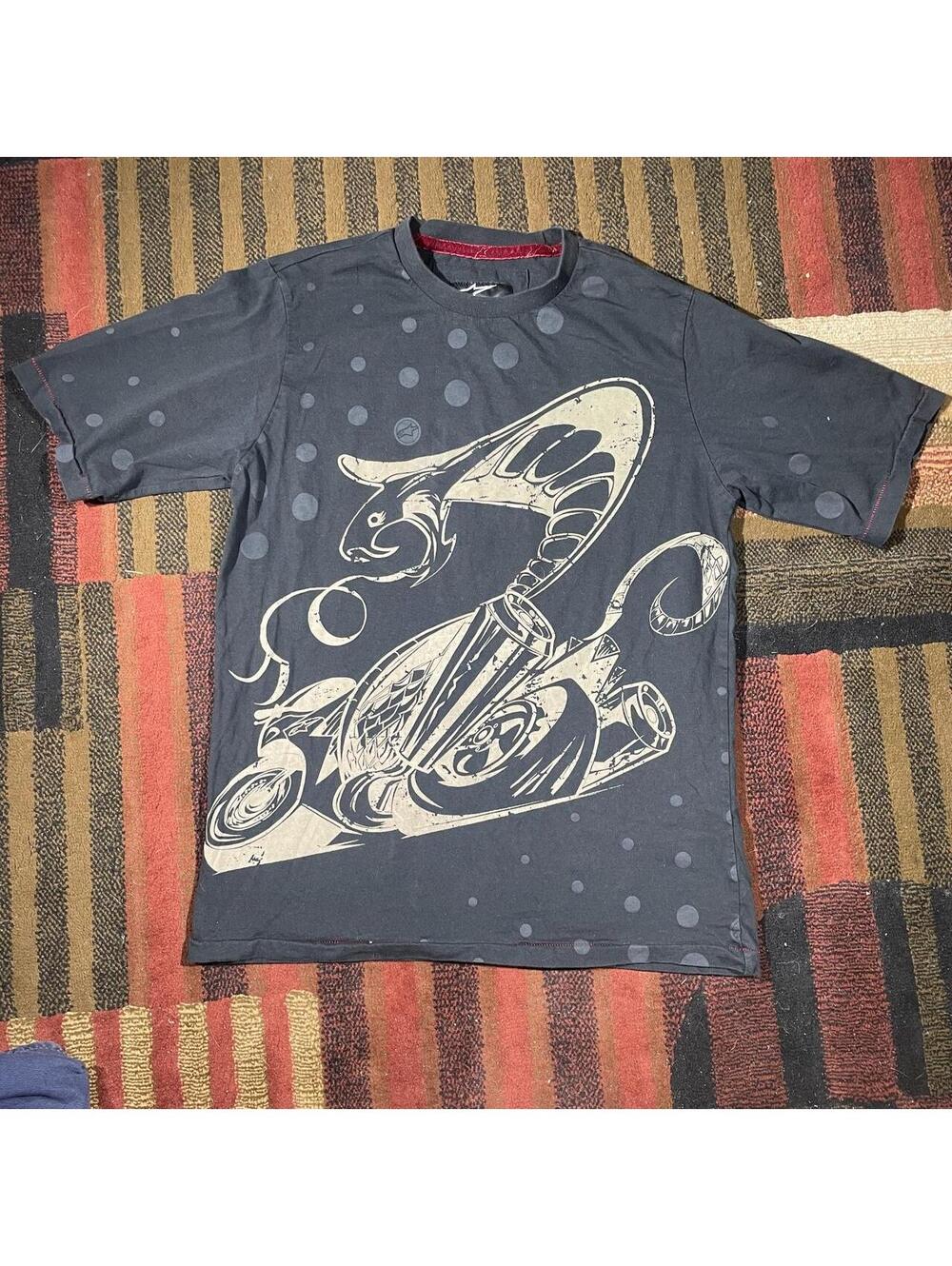 Alpinestars charcoal gray short-sleeve graphic T-shirt Large